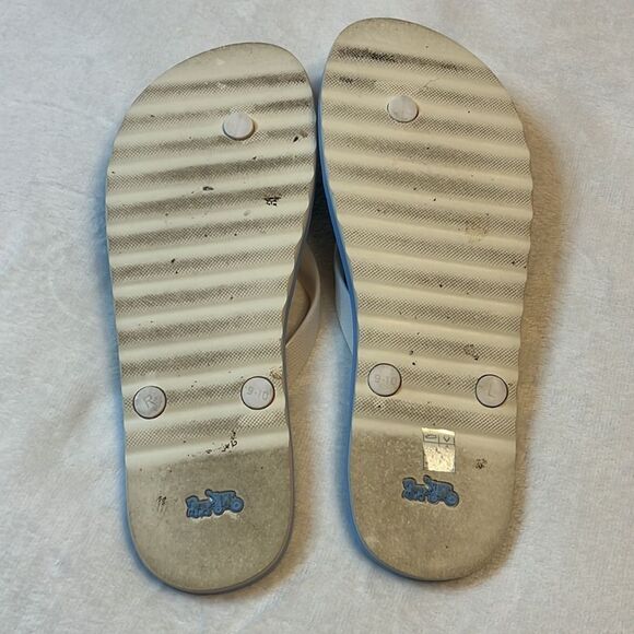 Coach Classic Signature Light Blue Flip Flops - Size 10B - Picture 6 of 7
